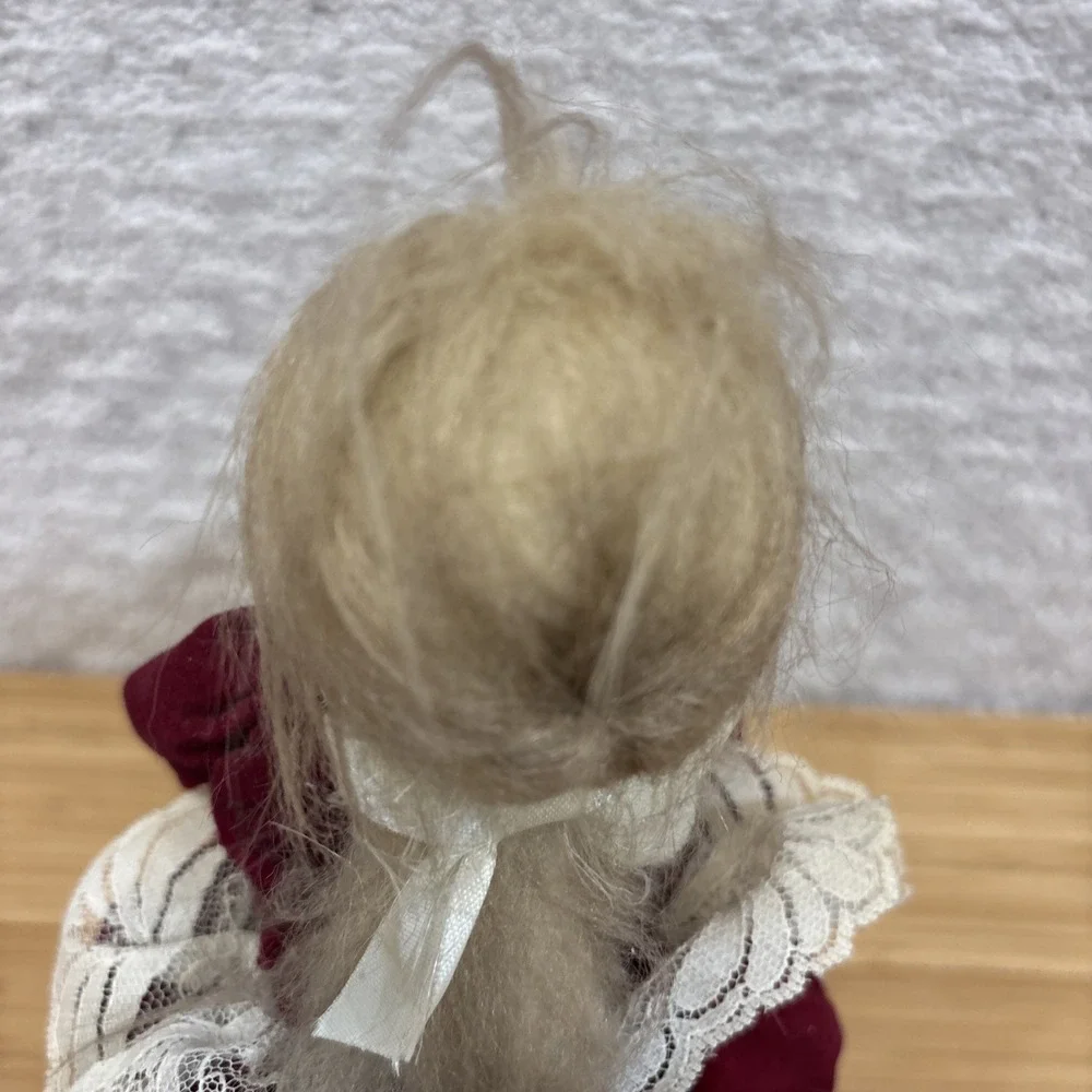 Byers Choice Christmas Carolers Girl On Rocking Horse W/ Teddy Bear Figurine VTG